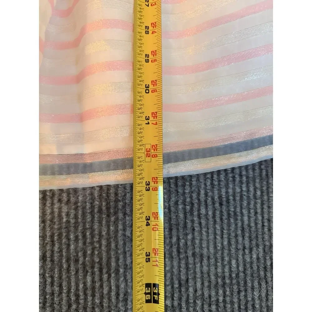 The Children's Place Girls XXL Ivory Gold Sparkle Pink Striped Party Dress